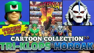 UNBOXING amp REVIEW Cartoon Collection TRIKLOPS and HORDAK Origins Masters of the Universe Figures [upl. by Henrieta]