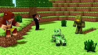 Achievement Hunter Minecraft Animation  On A Rail 2 [upl. by Kinnie]