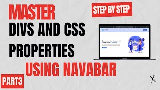 Master Divs and CSS Properties by Building a Navbar  Step by Step Tutorial [upl. by Roddie]