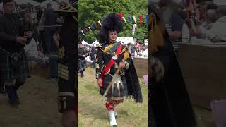 scotlandthebrave as Drum Majors lead pipebands opening march at 2024 Drumtochty Games shorts [upl. by Arahsit]