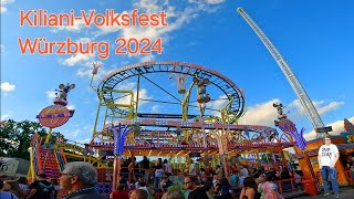 KilianiVolksfest Würzburg 2024 Familientag Mittwoch Unterfrankens größtes Volksfest [upl. by Acined]