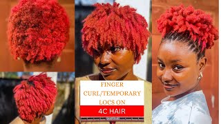 DETAILED Finger Coil Tutorial on 4C Natural hair [upl. by Aylsworth]