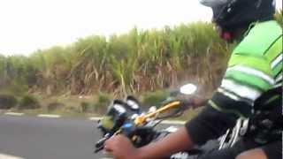 Haojue 125 vs Honda 100 2nd Part HD [upl. by Arika]