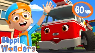 Blippi meets Frankie the Firetruck  NEW   Blippi Wonders Educational Videos for Kids [upl. by Gunnar820]