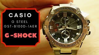 Casio GShock  GSteel  GSTB100D1AER  Wristwatch Overview [upl. by Tabshey]