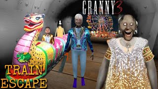 Granny 3 Dragon 🐉 Train Escape Gameplay  Granny Grandpa chale Mela Ghumne 😂n [upl. by Barta]