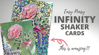 INFINITY Shaker Cards  The EASIEST way to make a Shaker Card [upl. by Coplin]