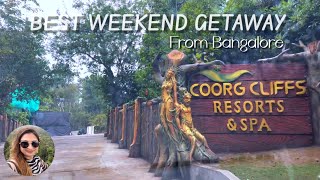 Best Weekend Getaway From Bangalore  Coorg Cliffs Resort travel youtube youtubers vlog coorg [upl. by Hurwitz]