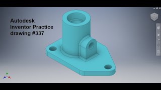 Autodesk Inventor Practice drawing Tutorial  Inventor Tutorial 337  Inventor Drawing 3d Cad [upl. by Yliram629]