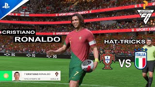 PS5 FC24  Cristiano Ronaldo vs ITALY  HAT TRICK  ronaldo euro2024 easportfc [upl. by Adnac]