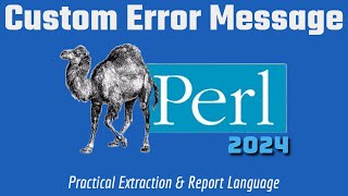 Perl Programming 2024 Custom Error Handling [upl. by Long]