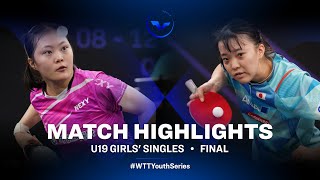 Yoo Yerin vs Yuna Ojio  U19 GS Final  WTT Youth Star Contender Doha 2024 [upl. by Clarey]