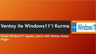 Video33 Ventoy ile Windows11 Kurulumu [upl. by Donielle]