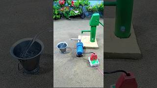 Mini motor water pump project mini water hand pump science project  290 [upl. by Jaella]