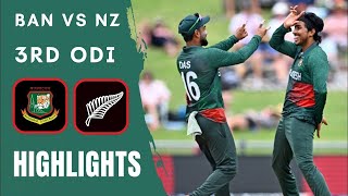 New Zealand Vs Bangladesh 3rd Odi Match Full Highlights 2023 l Pasha Tv [upl. by Rew]