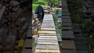 Firewood Drying Deck Is Complete  Raised drying platforms [upl. by Noinatrad]