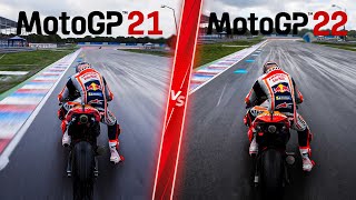 MotoGP 21 vs MotoGP 22  Direct Comparison Attention to Detail amp Graphics 4K ULTRA [upl. by Sulakcin]