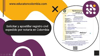 Paso a paso para solicitar y apostillar registro civil de notaria [upl. by Mcgraw]