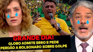 AGORA Globo pede desculpas a Bolsonaro sobre narrativa do golpe e apaga vídeo Povo foi ao delírio [upl. by Drarrej917]