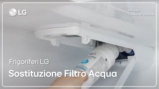 Frigoriferi LG  Come sostituire il filtro dellacqua [upl. by Seuqirdor]