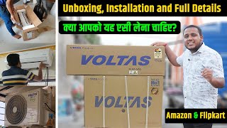 Voltas 15 ton 3 Star Split Inverter AC Review Unboxing and Installation 2024 [upl. by Atonsah623]