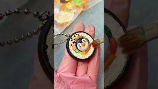 Making kimbap keychain with airdry clay handmadekeychain diykeychain ceramic paintwithme [upl. by Lear]