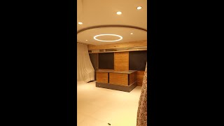 Round profile light Installation in gypsum pop false ceilingfor Hall living dining amp bedrooms Light [upl. by Nerhtak]