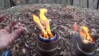 20 dollar eBay Stainless Steel Wood Gas Stove Field Use Review [upl. by Ahsirahc]