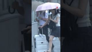 Some tourists left stranded after Typhoon Shanshan hits Japan [upl. by Atorod]