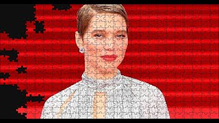 Lea Seydoux Puzzle Time Lapse 500pcs [upl. by Akihsan]