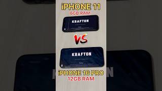 iPHONE 16 PRO💀Vs iPHONE 11😈 BGMI SPEED TEST iphone bgmi iphone16 iphone11 shortsfeed [upl. by Ytsirhc924]