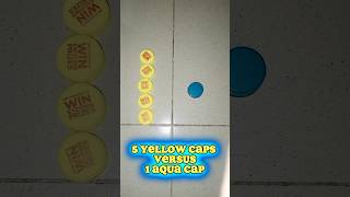 Battle Caps  5 Yellow Caps Vs 1 Aqua Cap  Versus 5vs1 Battle  caps takip battle shorts [upl. by Siram]