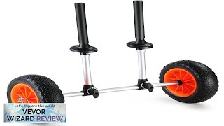 VEVOR Heavy Duty Kayak Cart 280lbs Load Capacity Detachable Canoe Trolley Cart Review [upl. by Annahaj440]