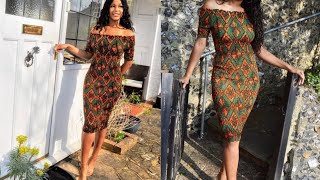 How To Make A SMOCKED Ankara Off Shoulder DRESS  DIY SMOKY Off Shoulder dress [upl. by Latini]