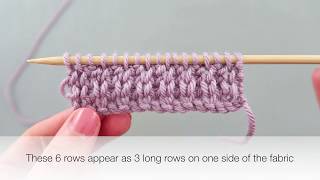 How to knit Striped Half Fishermans Rib Stitch [upl. by Airdnna]