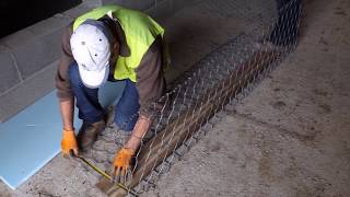 Cidade do futebol Gabião face concrete wall revetment with gabions face [upl. by Trotter755]