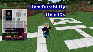 Show Minecraft item durability and item ids [upl. by Ahsilam]