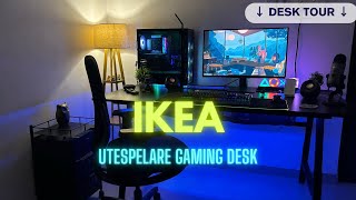 IKEA Utespelare Gaming Desk Tour Installation LongTerm Review Desktop Accessories [upl. by Llenaej629]