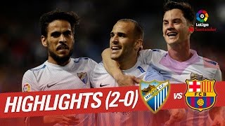 Resumen de Málaga CF vs FC Barcelona 20 [upl. by Ednil]