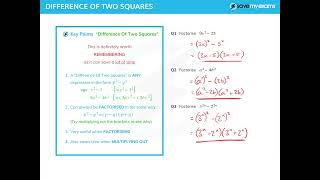 Difference of Two Squares  GCSE amp IGCSE Maths [upl. by Onifled]