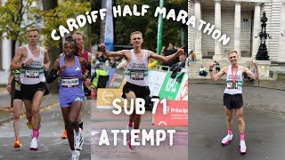 Cardiff Half Marathon SUB 71 ATTEMPT [upl. by Peh429]