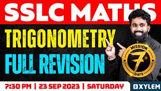 SSLC Maths  Trigonometry  Full Revision Part  5  Xylem SSLC [upl. by Atnahsa]