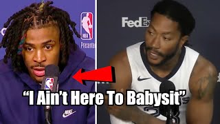 Derrick Rose MESSAGE TO Ja Morant quotIm Not Here To Babysitquot [upl. by Beacham999]