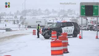 Prolonged Snow Storm Creates Road Chaos Colorado Springs CO [upl. by Llener]