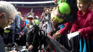 John McEnroe signs autographs in Portland at PowerShares Series tennis [upl. by Isaak]