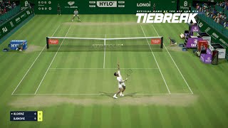 TIEBREAK  Novak Djokovic Vs Carlos Alcaraz I Halle Open PS5 [upl. by Eppillihp576]