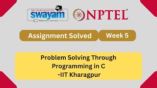 Problem Solving Through Programming In C Week 5  NPTEL ANSWERS 2024 nptel nptel2024  NPTEL 2024 [upl. by Ihsoyim]