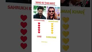 Who Is The Best  Salman Khan vs Shahrukh Khan shorts vs bollywood [upl. by Aleunamme830]