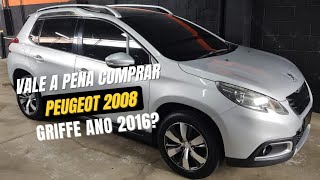 PEUGEOT 2008 GRIFFE 16 16v ASPIRADO ANO 2016 SERÁ QUE DÁ MUITO DEFEITO É CARO DE MANTER EM 2022 [upl. by Wharton]