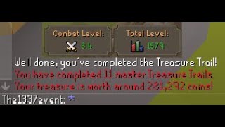 OSRS level 3 skiller completing 11th master clue casket [upl. by Moselle]